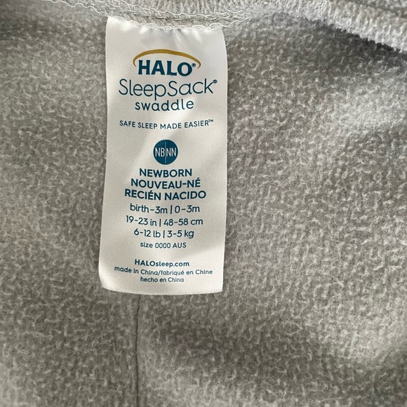 Gray Fleece Halo Sleepsack Swaddle - Picture 5 of 5